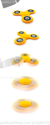 Image of a fidget spinner in motion