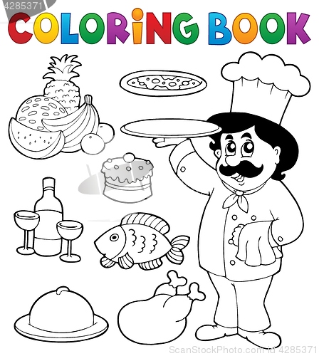 Image of Coloring book chef theme 3
