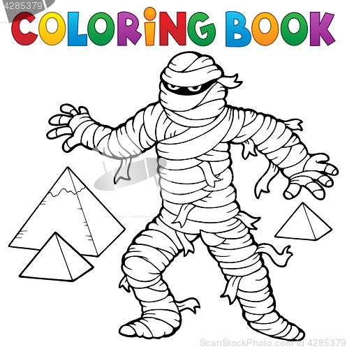 Image of Coloring book ancient mummy