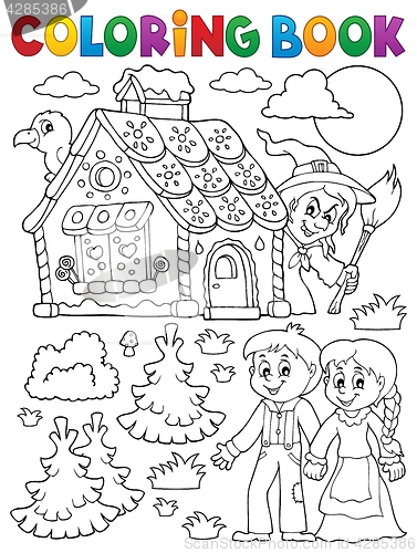 Image of Coloring book Hansel and Gretel 1