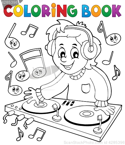 Image of Coloring book DJ boy