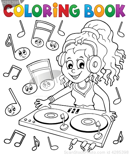 Image of Coloring book DJ girl