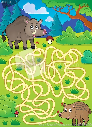 Image of Maze 29 with wild pigs