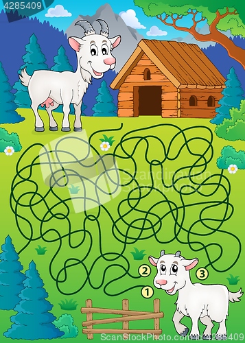 Image of Maze 32 with goat theme