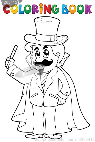 Image of Coloring book magician theme 1