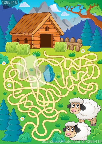 Image of Maze 30 with sheep theme