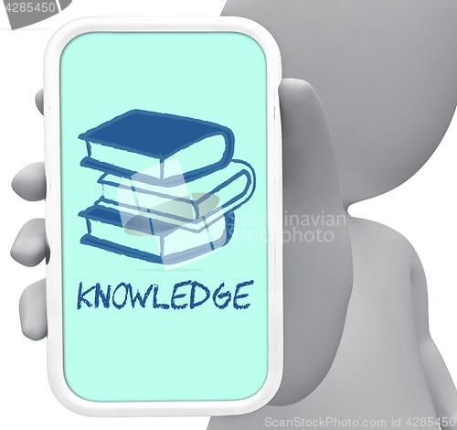 Image of Knowledge Online Means Mobile Phone And Cellphone 3d Rendering
