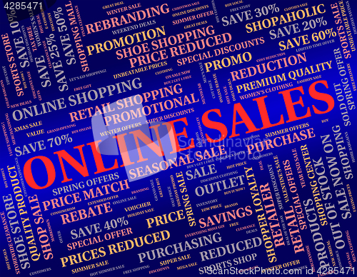 Image of Online Sales Represents World Wide Web And Net