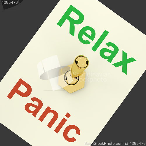 Image of Relax Switch On Showing Relaxing And Not Worried
