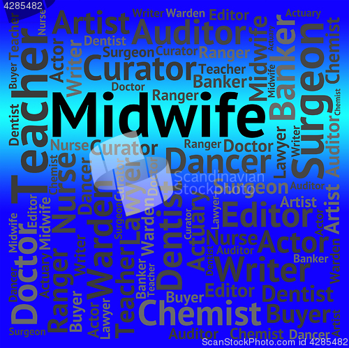 Image of Midwife Job Shows Giving Birth And Career