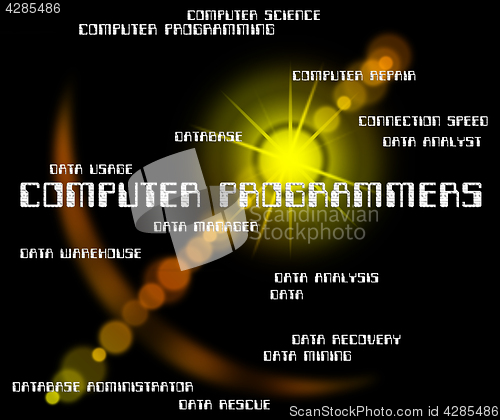 Image of Computer Programmers Represents Software Engineer And Communicat