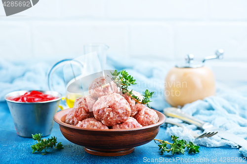 Image of raw meatballs