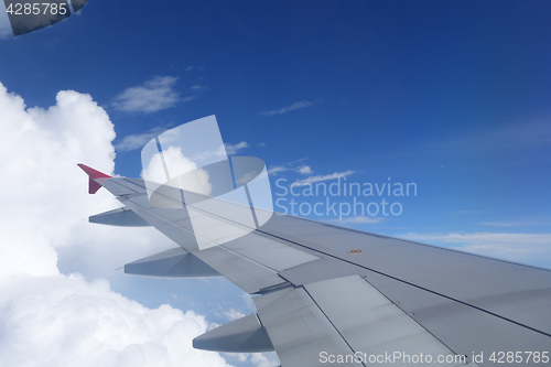 Image of View from plane over the wing