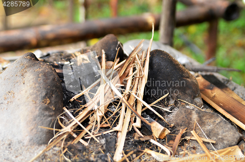 Image of Fire ash and charred wood 