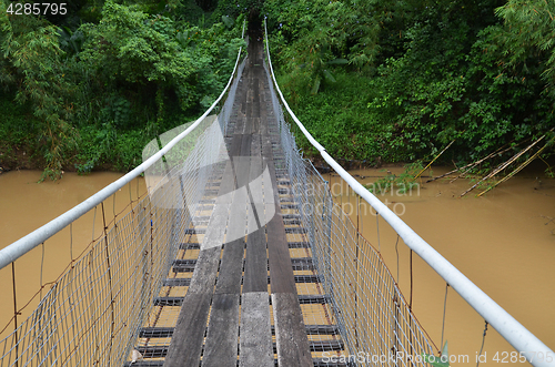 Image of Hanging bridge over river