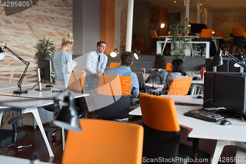 Image of Young Business Team At A Meeting at modern office building