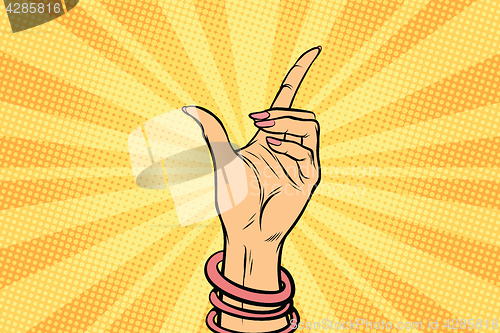 Image of female hand hold gesture