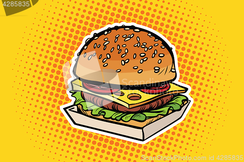 Image of Burger pop art illustration