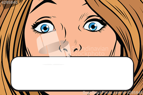 Image of close-up female eye copy space banner