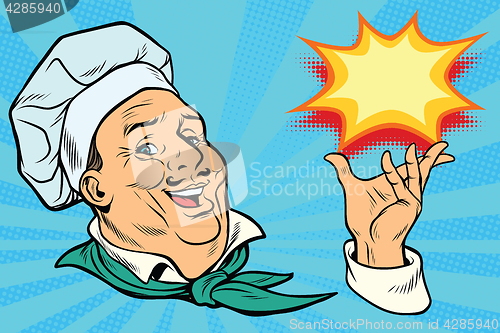 Image of chef holding hand gesture