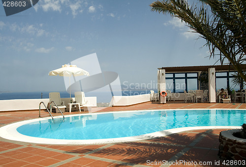 Image of swimming pool greek islands santorini