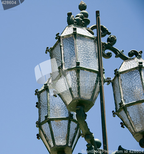 Image of  malta with historic street lamp valletta