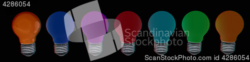 Image of lamps. 3D illustration. Anaglyph. View with red/cyan glasses to 