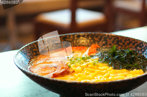 Image of noodle in japanese style on table