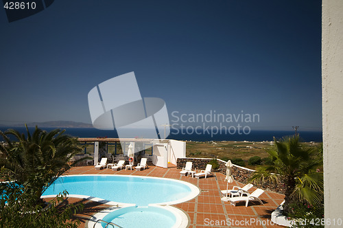 Image of swimming pool greek islands santorini