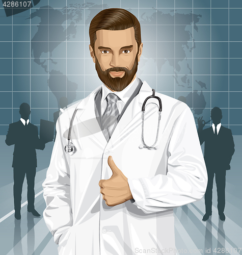 Image of Vector Doctor With Stethoscope