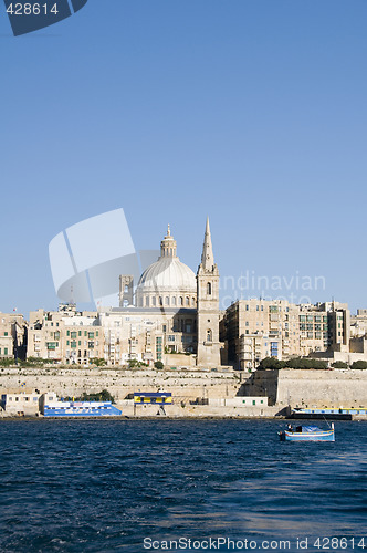 Image of waterfront view grand harbor valletta malta