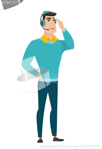 Image of Customer service operator in headset.