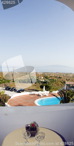 Image of swimming pool greek islands santorini