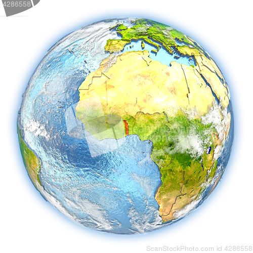 Image of Togo on Earth isolated