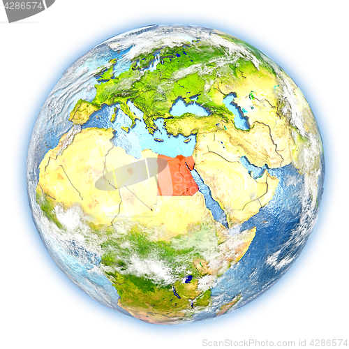 Image of Egypt on Earth isolated