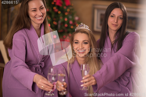 Image of girls have a bachelor party