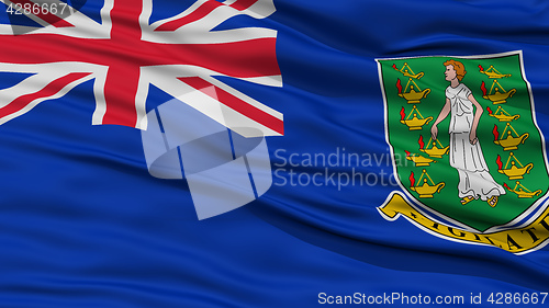 Image of Closeup British Virgin Islands Flag