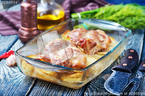 Image of baked meat with potato