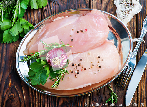 Image of raw chicken fillet