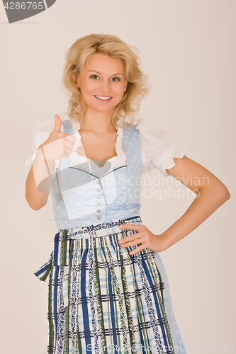 Image of Bavarian beauty in costume