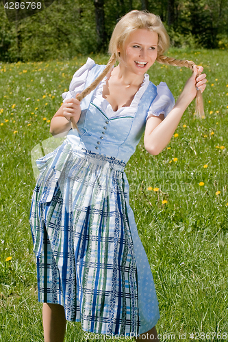 Image of Happy bavarian girl