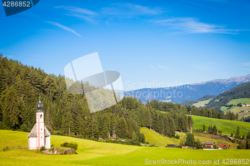 Image of The Church of San Giovanni in Dolomiti Region - italy