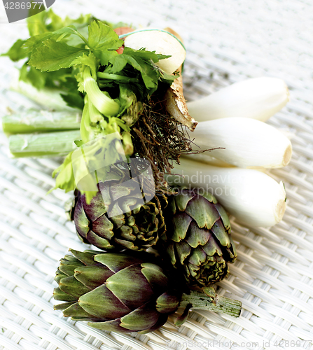 Image of Ingredients of Artichoke Soup