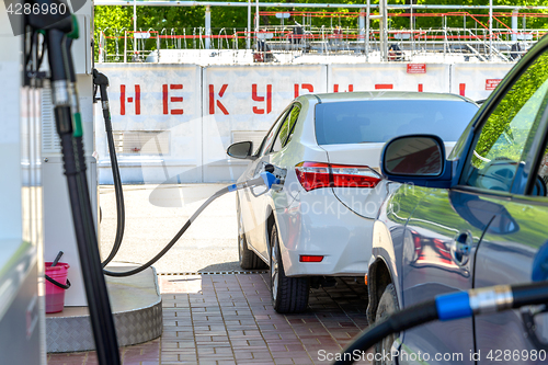 Image of Car at gas station