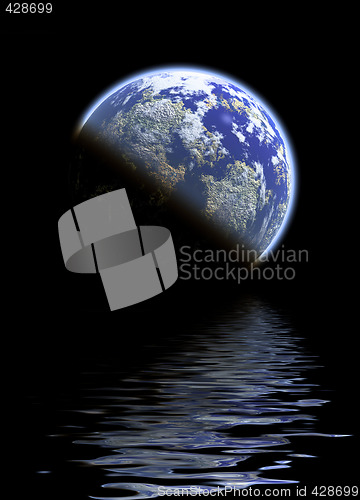 Image of Planet half reflect