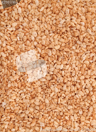 Image of Crisped rice breakfast cereal background