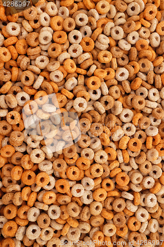 Image of Healthy multigrain hoops breakfast cereal background
