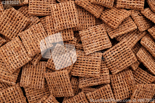 Image of Malted wheat biscuits breakfast cereal background