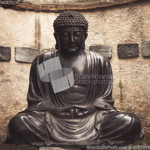 Image of Meditating Japanese Buddha Statue