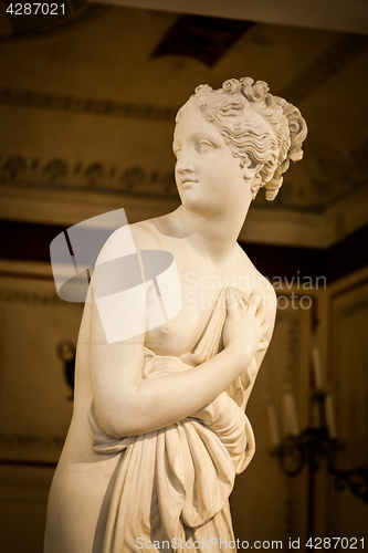 Image of VENICE, ITALY - JUNE 27, 2016: Venus Statue detail in Palazzo Du